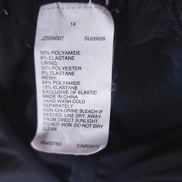 Jantzen One Piece Black Keyhole High Neck Swimsuit 14 - Picture 8 of 9